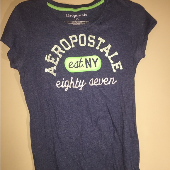 🛍🦕AeropostaleNavy Blue&Mint Children’s Shirt🦕 - Picture 1 of 4